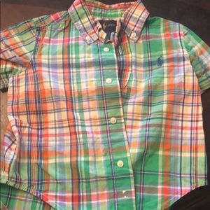 Plaid toddler shirt